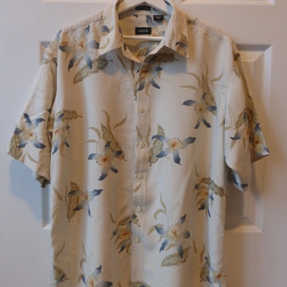 Izod Other - Host Pick!!!! Izod Hawiian Shirt 100% Silk